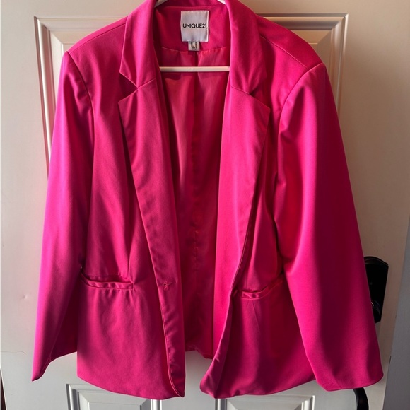 Unique 21 Jackets & Blazers - Uniquez Vibrant Pink Women's Blazer